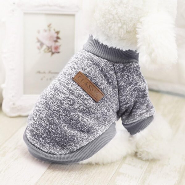 Idepet Pet Dog Classic Sweater Sweatshirt, Soft Fleece Coat for Small,Medium Dog,Warm Pet Dog Cat Clothes,Soft Puppy Customes 2 Color (S, Grey) - Image 5