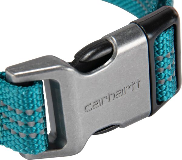 Carhartt Fully Adjustable Nylon Webbing Collars for Dogs, Reflective Stitching for Visibility, Shaded Spruce (Nylon Webbing), Medium - Image 3