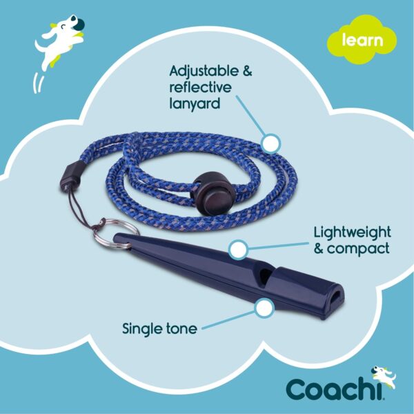 Coachi Training Whistle, Ideal for Obedience and Recall Training, Strong Clear Sound, Lightweight and Compact, Adjustable Reflective Lanyard, Suitable for Puppy & Dog Training - Image 3