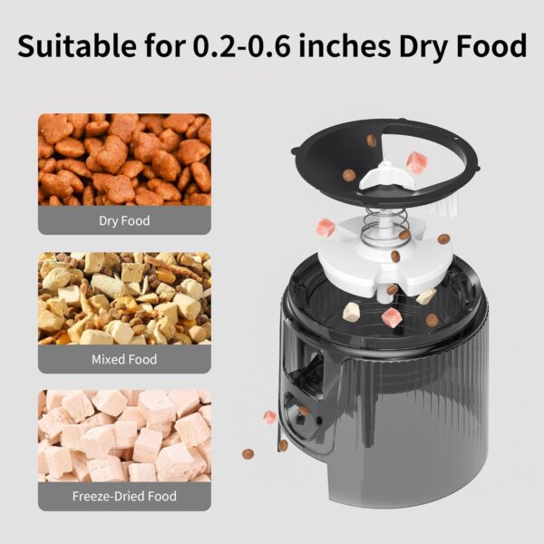 Petory Automatic Cat Feeder - 6 Meals Automatic Cat Food Dispenser with Slow Feeding for Cats and Small Dogs, Dual Power Supply Including Desiccant Bag - Image 5