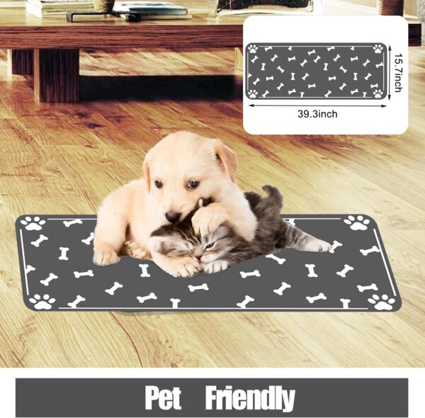 Large Pet Feeding Mat, Absorbent Dog Food Mat, Dog Mat for Food and Water, No Stains Quick Dry Dog Water Dispenser Mat, Dog Accessories, Pet Supplies Mat, Dog Bowl Mat for Messy Drinkers - Image 3