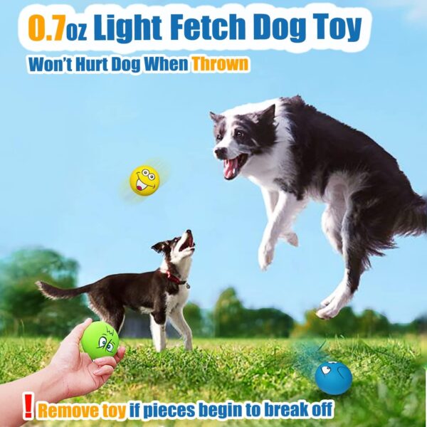 Latex Dog Squeaky Toys Rubber Soft Dog Toys Chewing Squeaky Toy Fetch Play Balls Toy for Puppy Small Pets Dog 6pcs for Mini, Small Breeds - Image 7