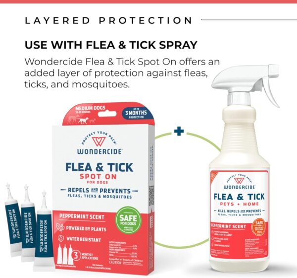 Wondercide - Flea & Tick Dog Spot On - Flea, Tick, and Mosquito Repellent, Prevention for Dogs with Natural Essential Oils - Up to 3 Months Protection - Large 3 Tubes of 0.17 oz - Image 5