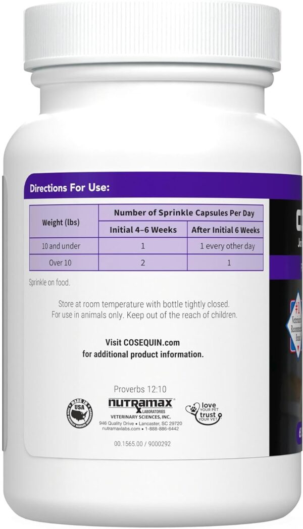 Nutramax Laboratories Cosequin Senior Joint Health Supplement for Cats, 60 Sprinkle Capsules - Image 3