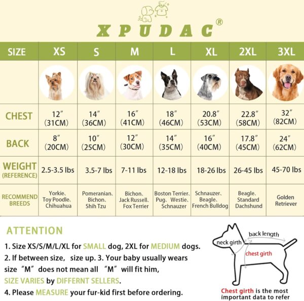 XPUDAC 4 Pack Dog Pajamas Soft Strechy Summer Dog Clothes for Small Medium Dogs Boy Girl Cat Apparel-X-Small - Image 4