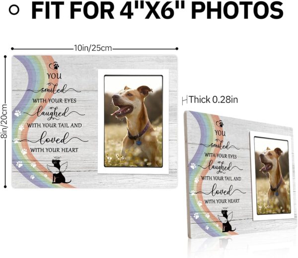 SteadStyle Pet Memorial Picture Frame - Sympathy Gift for Loss of Dog - in Memory of Pet, Paw Prints Photo Frames 4x6 for Loss of Dog Cat Remembrance Gifts for Pet Lovers… - Image 2