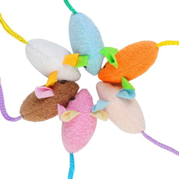 Catnip Toy - 6Pcs Cats Mouse Plush Cat Toys Realistic Cute Kitten Mice Filled Catnip for Cat Chew Toy1 - Image 5