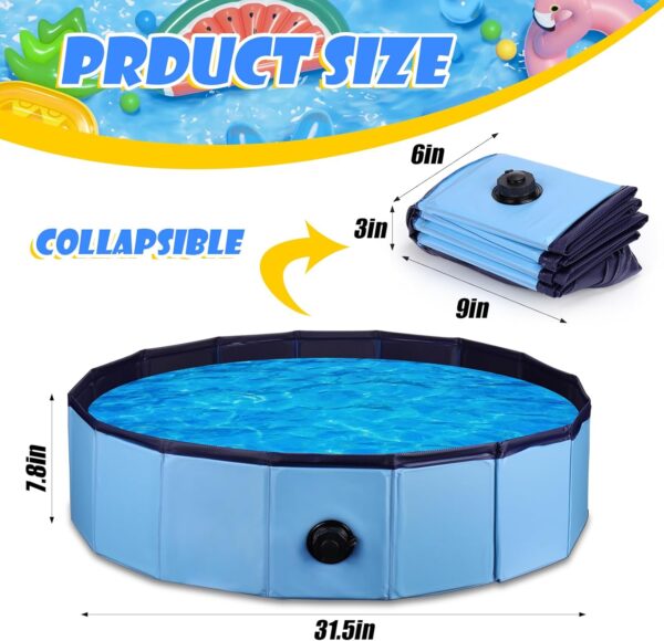 Mity rain Duck Pool, Collapsible Bath Tub for Duck Cooling, High Density Board Pool for Ducks Dogs Cats Kids Swimming 31.5in * 7.8in - Image 6