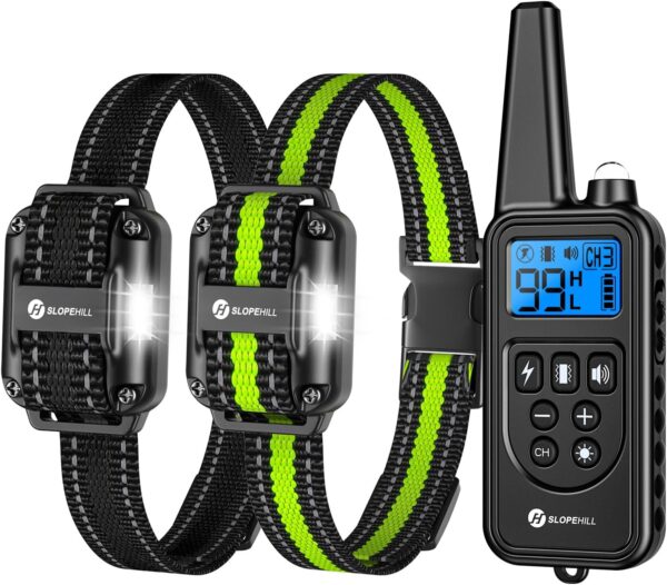 Dog Training Collar with Remote, 2600Ft Remote Electronic Dog Training Collar,Waterproof Electric Dog Collar Set for Small Medium Large Dogs