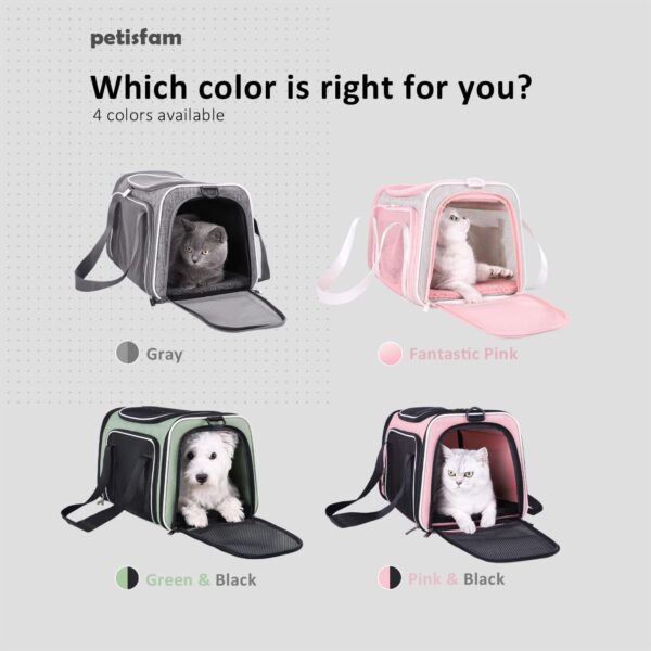 petisfam Top Load Cat Carrier Bag for Medium Cats and Small Dogs. Airline Approved, Collapsible, Escape Proof and Auto-Safe. Easy to get cat in and Make Vet Visit Less Stressful - Image 7