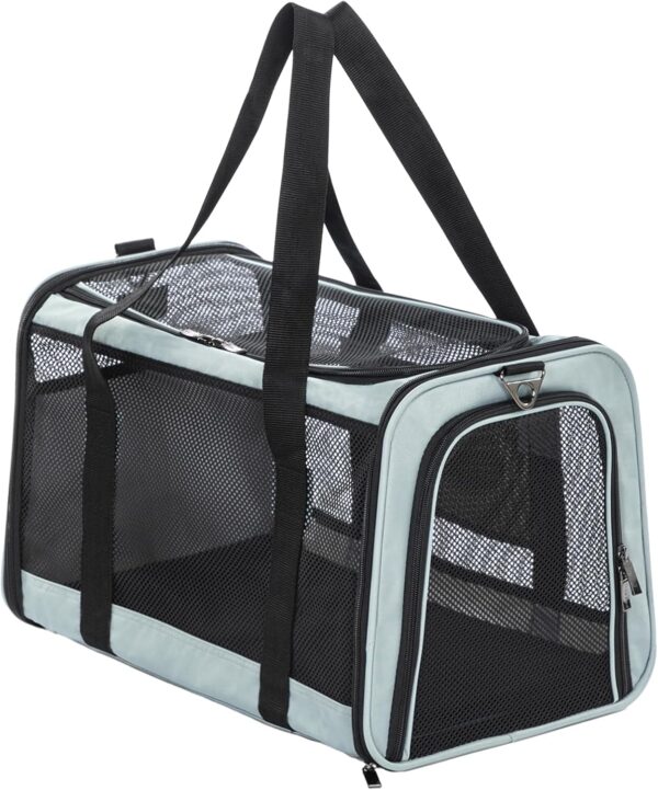 Petsfit 18 x 11 x 11 Pet Carrier Airline Approved, Soft-Sided Dog Carrier Cat Carrier, Lightweight and Collapsible, Ventilation on 5 Sides, Escape Proof, with Adjustable Shoulder Strap, Soft Cushion