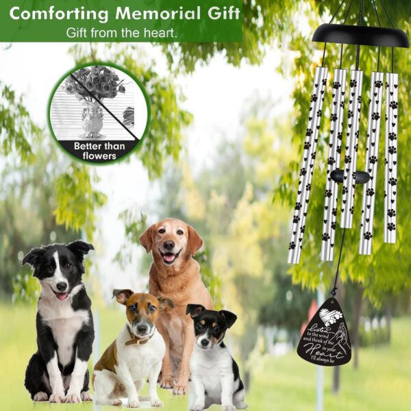 Dog Memorial Gifts for Loss of Dog Pet Bereavement Sympathy Gift Memorial Gifts for Dogs Wind Chime in Memory of Dog Remembrance Passing Away Gift - Image 4