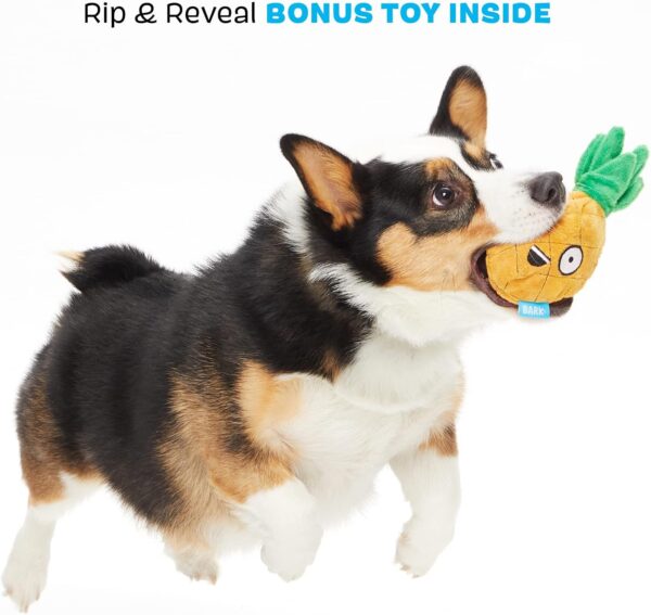 Barkbox 2 in 1 Interactive Plush Dog Toy - Rip and Reveal Dog Toy for Small Dogs - Stimulating Squeaky Pet Enrichment and Puppy Toys | Penny The Pineapple| Small Dogs - Image 4