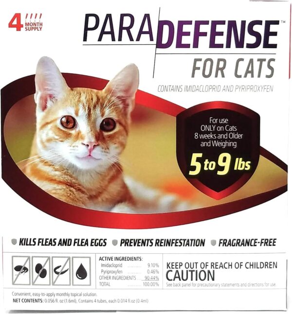 5.1-9 lb Cat Pet Flea Control Supply, Small