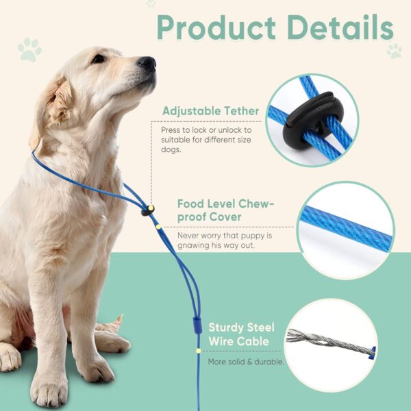 Petbobi Adjustable Dog Bath Tether, Dog Bathing Leash with Heavy Suction Cup and Soft Bath Brush, Dog Grooming Tub Restraint Perfect for Shower, Blowing, Trimming and Brushing Your Pet with Ease - Image 4