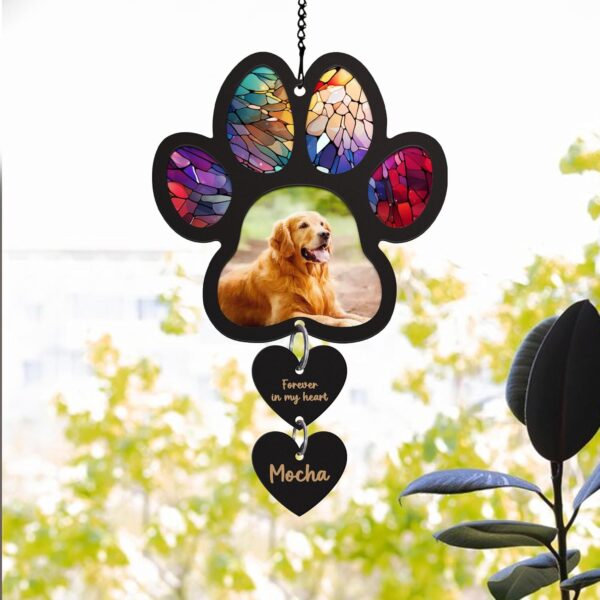 Pet Memorial Suncatcher,Pet Memorial Gift, Cat Memorial, Dog Lovers, Handmade Custom Name Cat Decor,Loss of Pet Sympathy Gift,Pet Loss Gifts SC66