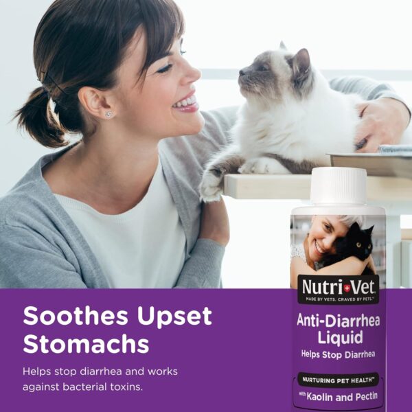 Nutri-Vet Anti-Diarrhea Liquid for Cats - Detoxifying Agent Works Against Bacterial Toxins - Helps Sooth Upset Stomach and Stop Diarrhea - 4 oz - Image 3