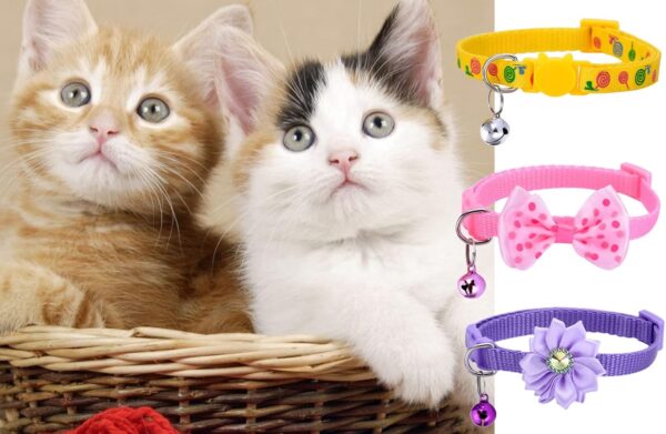 16 PCS Cute Cat Collars Breakaway with Bell for Boy Cats and Girl Cats Gifts - Image 5