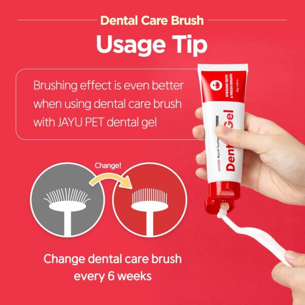 Dental Care Brush (Soft Bristles) - Toothbrush for Cat and Small Dog with Horizontal Head & Easy Grip Handle (5) - Image 8