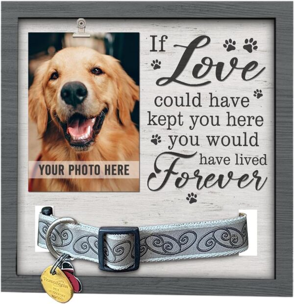 Pawfect House Dog Memorial Gifts for Loss of Dog, Pet Memorial Gifts, Pet Loss Sign, Pet Memorial Collar Frame, Dog Bereavement Gifts, Dog Frames for Pictures Memorial