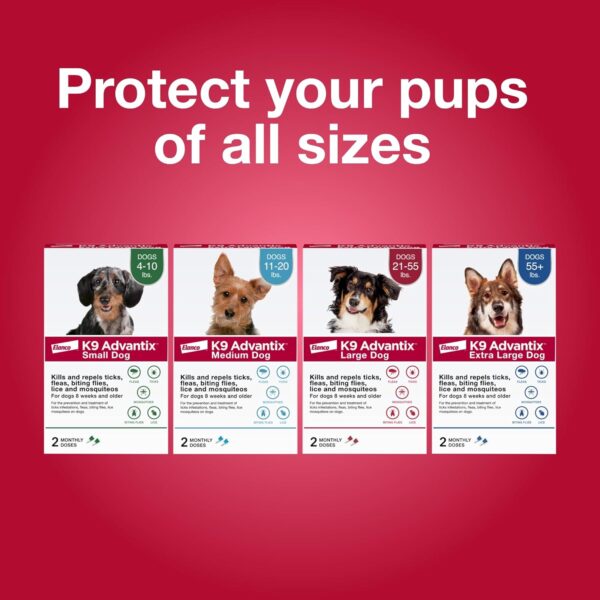 K9 Advantix Flea, Tick & Mosquito Prevention for Dogs 11-20 lbs. | Flea Drops for Medium Dogs | Apply Monthly | 2 Treatments - Image 8