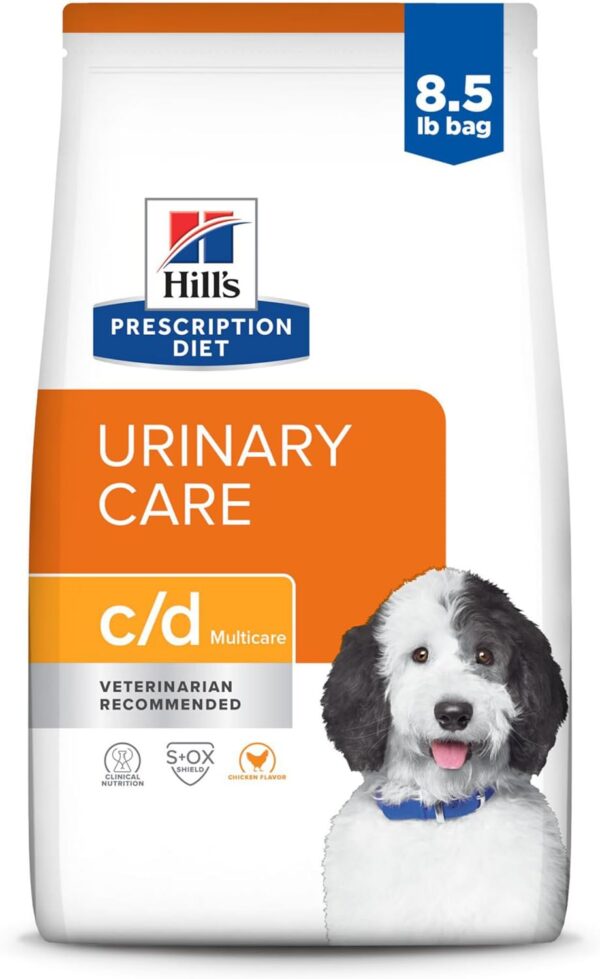 Hill's Prescription Diet c/d Multicare Urinary Care Chicken Flavor Dry Dog Food, Veterinary Diet, 8.5 lb. Bag