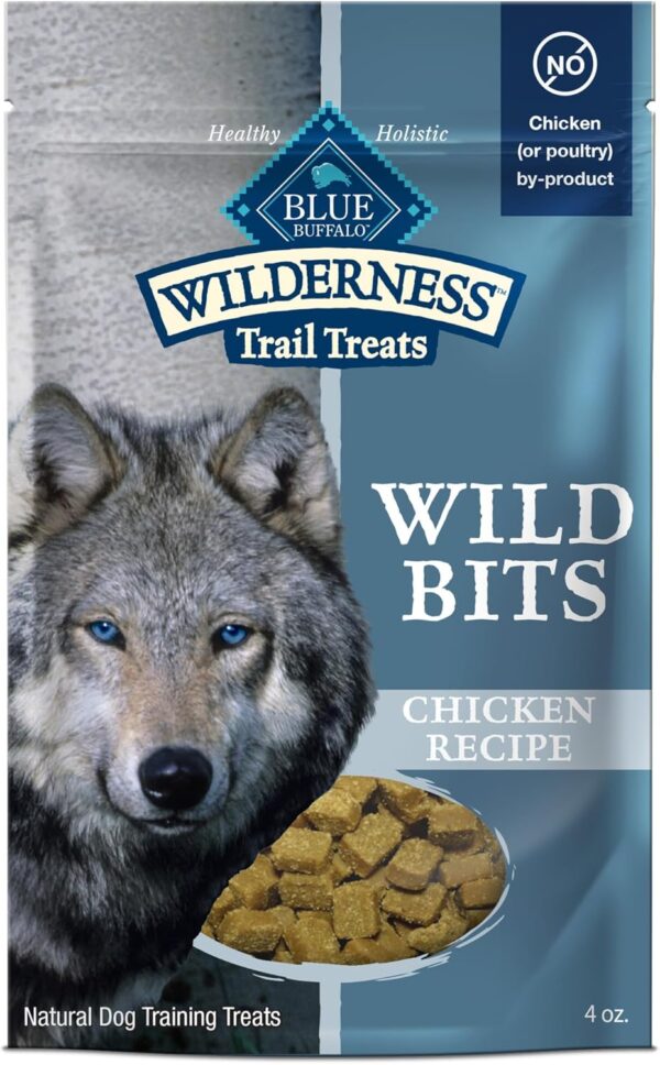 Blue Buffalo Wilderness Wild Bits Soft & Chewy Training Treats for Dogs, Grain-Free, Chicken Recipe, 4-oz. Bag