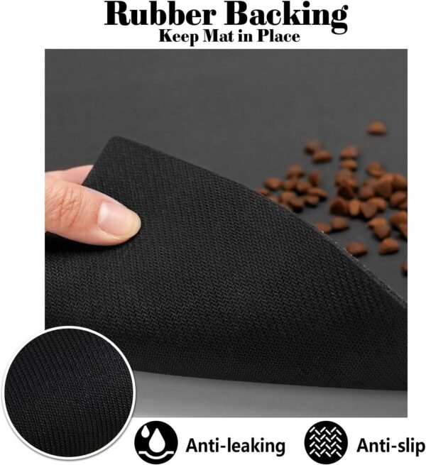 Dog Food Mats for Floors Absorbent, Pet Cat Food Mat - Quick Dry Dog Bowl Mats for Food and Water, Eco-Friendly Boho Pet Supplies - Image 4