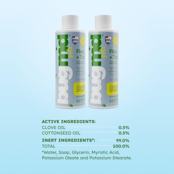 BugMD Flea and Tick Spray (2 Pack) - Flea and Tick Formula for Dogs, Flea and Tick Spray for Dogs, Flea Spray for Home, Flea and Tick Killer, Dog Flea and Tick Control - Image 8