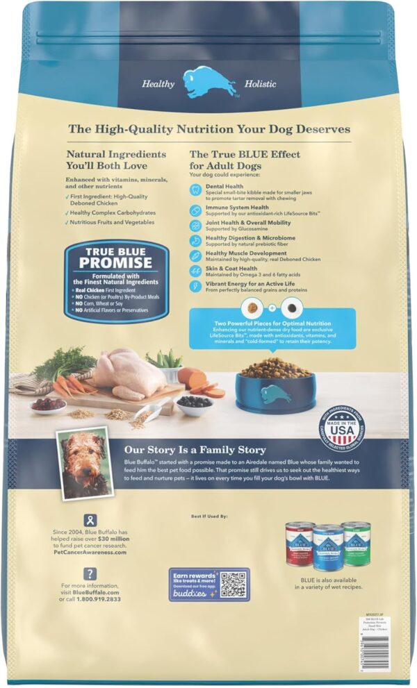 Blue Buffalo Life Protection Formula Natural Adult Small Bite Dry Dog Food, Chicken and Brown Rice 30-lb - Image 2