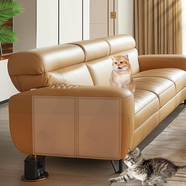 Cat Scratch Furniture Protector - Specially Designed for Leather Furniture, Clear Anti-Scratch Couch Protector for Cats, Sturdy & Easy to Remove, 8 Pack - Image 6