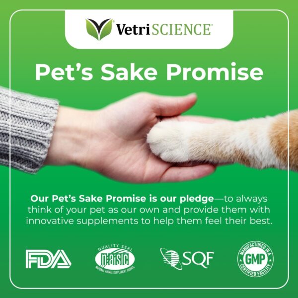 VetriScience Perio Plus Cat Teeth Cleaning Bites - Advanced Cat Breath Freshener - Dual Action Cat Dental Care Formula for Plaque Control & Fresh Breath, 60 Chews, Chicken Flavor​ - Image 5