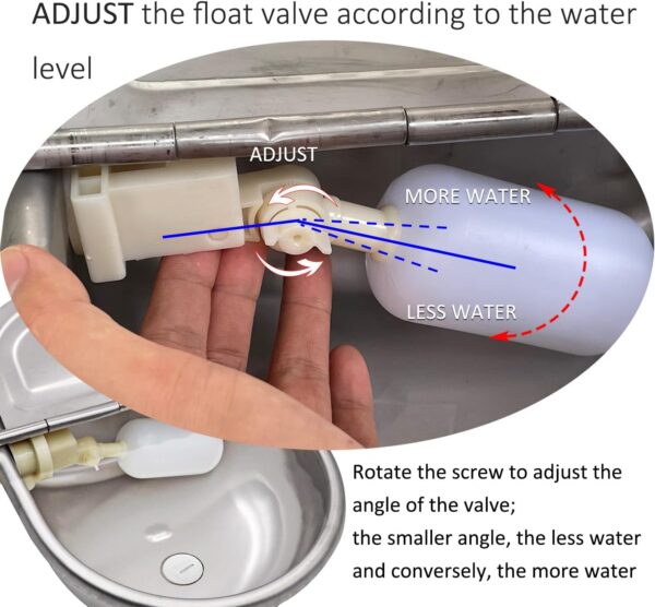 Automatic Water Bowl Dispenser for Dog Large Size Stainless-Steel Waterer Feeder Self Filling Trough for Poultry and Livestock - Image 4