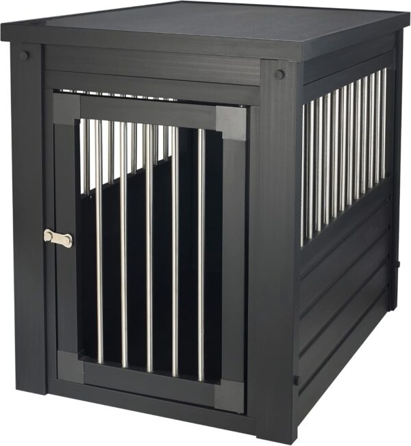 New Age Pet ecoFLEX Pet Crate/End Table, Small, Espresso 23.8"L x 18.2"W x 22.2"H