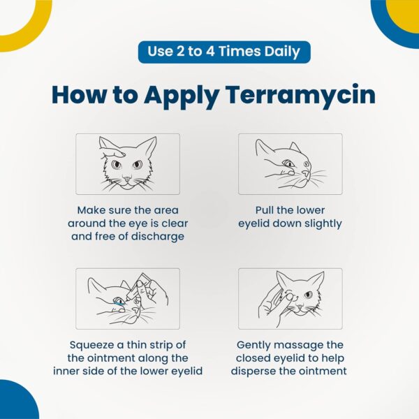 Terramycin Antibiotic Ointment for Eye Infection Treatment in Dogs, Cats, Cattle, Horses, and Sheep, 0.125oz Tube - Image 2