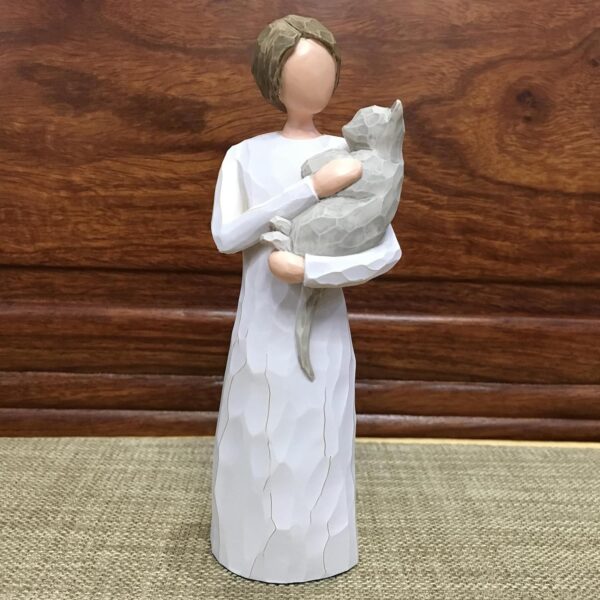 Cat Memorial Gifts, Loss of Cat Sympathy Gifts for Cat Mom, Pet Cat Remembrance Gifts, Collectible Hand-Painted Cat Angel Figurine Statue for Cat Lovers in Memory of Passing Away Cat - Image 7