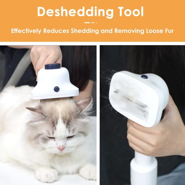 O'rengela Dog Vacuum for Shedding Grooming  Trimming - P10 Pet Hair Grooming Vacuum with Clippers Grooming Tools, Suction 99% Pet Hair for Dogs, Cats and Other Pet - Image 6