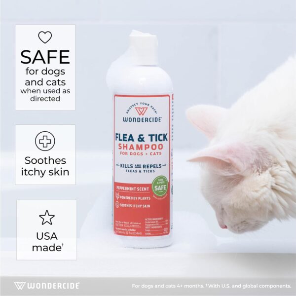 Wondercide - Flea & Tick Shampoo for Dogs and Cats - Flea and Tick Killer Treatment with Natural Essential Oils - for Pets Over 4 Months - Powered by Plants - 12 Fl oz - Image 4