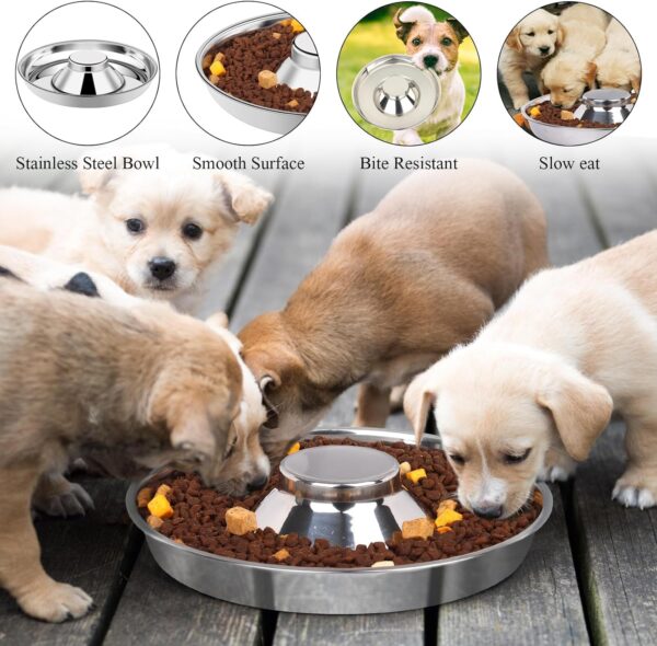 4 Pack Stainless Steel Puppy Bowls, Puppy Feeding Bowls for Litter, Metal Dog Food and Water Bowl Set for Small Dogs Cats, Puppy Feeders for Multiple Puppies Kittens, Whelping Supplies - Image 3