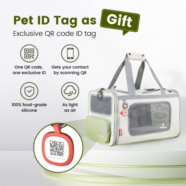 Pawaii Cat Carrier with ID Tag, TSA Airline Approved Cat Carrier, Soft Sided Collapsible Pet Travel Carrier, Foldable Cat Travel Bag, Protable, Comfortable, Convenient Cat Travel Carrier - Image 2