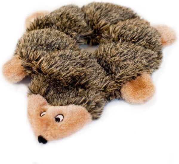 ZippyPaws - Loopy - No Stuffing Squeaky Plush Dog Toy - for Small and Medium Dogs - Hedgehog - Image 3