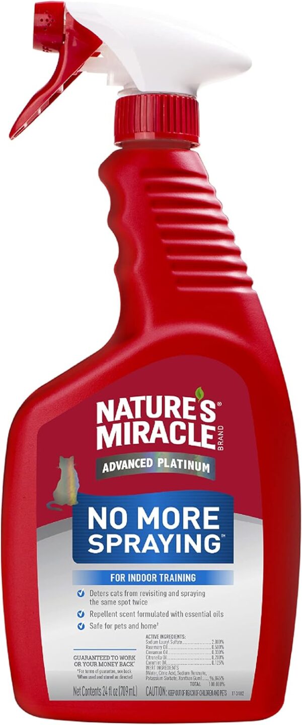 Nature's Miracle Advanced Platinum No More Spraying, 24 Ounces, Helps Discourage Repetitive Cat Spraying