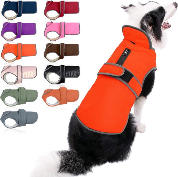 MIGOHI Reflective Dog Coat, Cold Weather Warm Dog Jacket, Waterproof Windproof Dog Winter Coat, Reversible Stormguard Dog Snow Jacket Snowsuit Fleece Lined Dog Vest for Small Medium Large Dogs