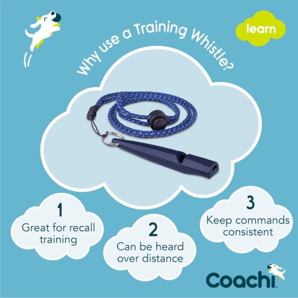 Coachi Training Whistle, Ideal for Obedience and Recall Training, Strong Clear Sound, Lightweight and Compact, Adjustable Reflective Lanyard, Suitable for Puppy & Dog Training - Image 2