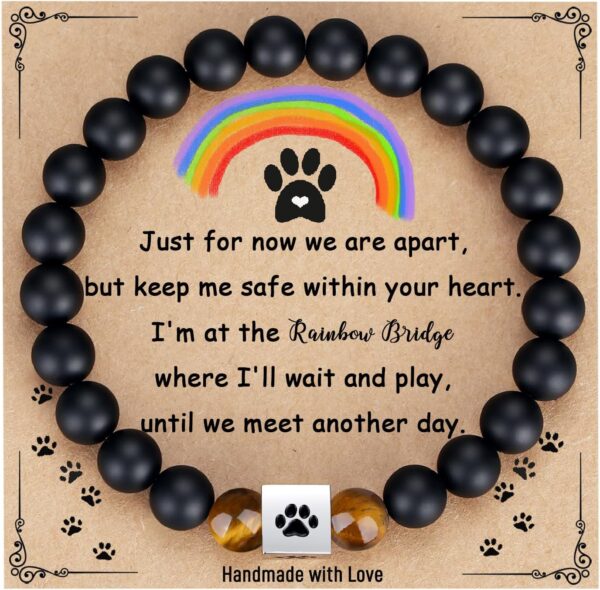 TONY & SANDY Dog Memorial Gifts for Loss of Dog, Pet Memorial Gifts for Dogs, Pet Loss Sympathy Gift, Dog Passing Away Pet Memorial Bracelet for Men Who Loss of Beloved Dog Cat Furry Friend