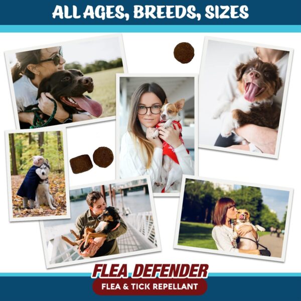 Flea and Tick Prevention for Dogs Chewables Supplement - Made in USA - Natural Flea & Tick Control for Dogs - Oral Flea Pills for Dogs - Flea Defense - All Breeds & Ages - Image 5