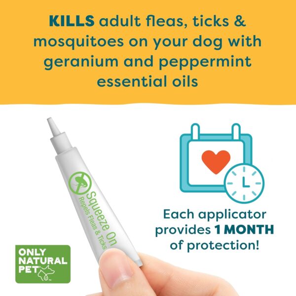 Only Natural Pet Flea and Tick Prevention for Medium Breed Dogs (15 to 40 lbs) - EasyDefense Flea & Tick Herbal Squeeze-On Drops - Natural Flea Control - Pet Flea Treatment - Three Month Supply - Image 3