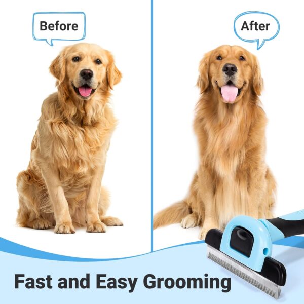 MIU COLOR Pet Grooming Brush, Deshedding Tool for Dogs & Cats, Effectively Reduces Shedding by up to 95% for Short Medium and Long Pet Hair - Image 4