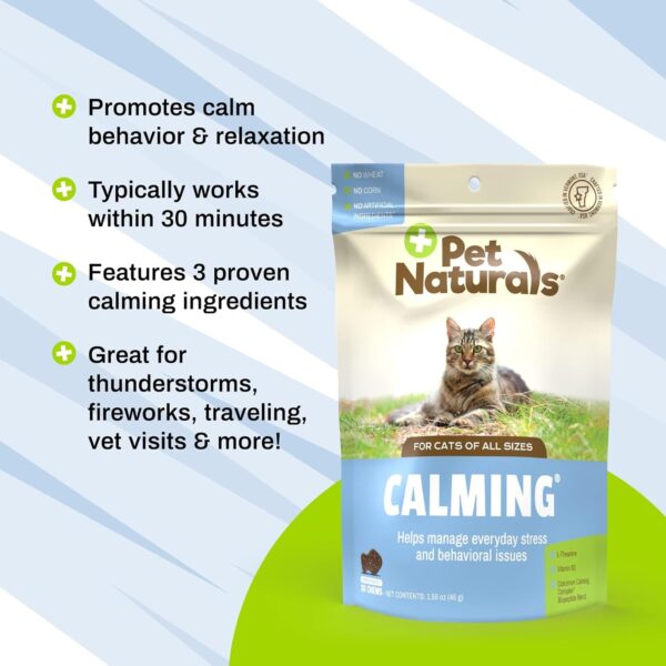 Pet Naturals Calming Chews for Cats, 30 Chews - Behavioral Support and Anxiety Relief for Travel, Boarding, Vet Visits and High Stress Situations - Image 4