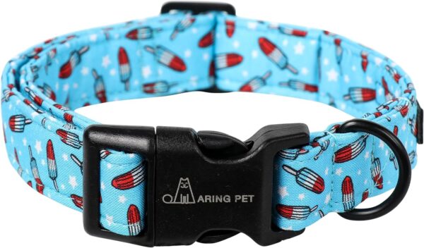 ARING PET Summer Dog Collar-Cotton Lightweight Dog Collars, Adjustable Pet Collar Puppy Collars with Quick Release Buckle for Small Medium Large Dogs